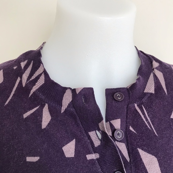 2 for $10 * Purple print cardigan - Picture 2 of 3